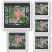 Geometrisch Lotus Flower Floral Sticker (Voorkant)