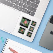 Geometrisch Lotus Flower Floral Sticker (Laptop met iPhone)