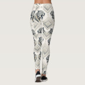 Geometrisch Luipaard Patch Patroon Leggings (Achterkant)