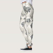 Geometrisch Luipaard Patch Patroon Leggings (Links)