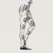 Geometrisch Luipaard Patch Patroon Leggings (Rechts)
