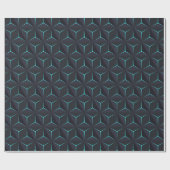 Geometrisch luxueus 3D-patroon Cadeaupapier (Vlak)