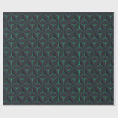 Geometrisch luxueus 3D-patroon Cadeaupapier (Vlak)