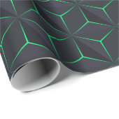 Geometrisch luxueus 3D-patroon Cadeaupapier (Rol Hoek)