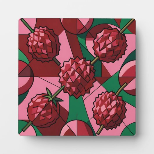 Geometrisch Lychee Patroon Fotoplaat (Voorkant)