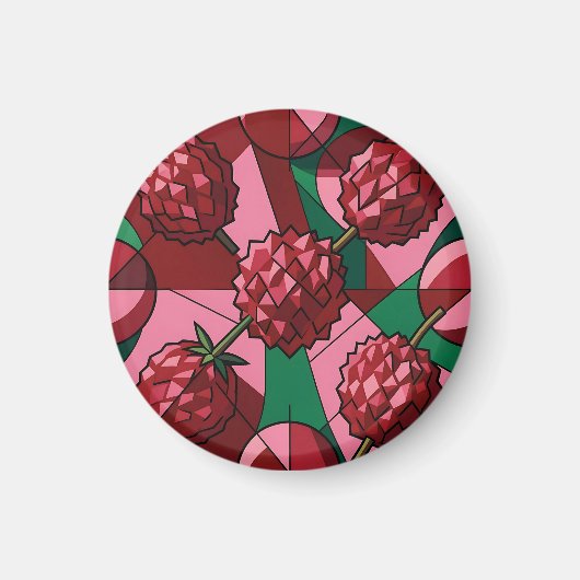 Geometrisch Lychee Patroon Magneet (Voorkant)