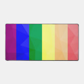 Geometrisch maaspatroon LGBT-vlag regenbooglijnen Bureaumat (Voorkant)