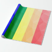 Geometrisch maaspatroon LGBT-vlag regenbooglijnen Cadeaupapier (Uitgerold)