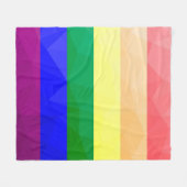 Geometrisch maaspatroon LGBT-vlag regenbooglijnen Fleece Deken (Voorkant (Horizontaal))