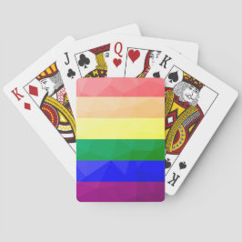 Geometrisch maaspatroon LGBT-vlag regenbooglijnen Pokerkaarten