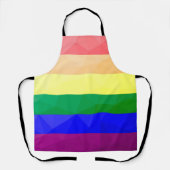 Geometrisch maaspatroon LGBT-vlag regenbooglijnen Schort (Voorkant)