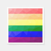 Geometrisch maaspatroon LGBT-vlag regenbooglijnen Servet (Voorkant)