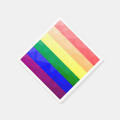 Geometrisch maaspatroon LGBT-vlag regenbooglijnen Servet (Hoek)