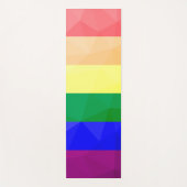 Geometrisch maaspatroon LGBT-vlag regenbooglijnen Yogamat (Voorkant)