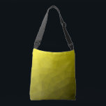 Geometrisch maaspatroon met geel donkerombre gradi crossbody tas<br><div class="desc">Geel goud ombre gradiënt geometrisch mesh patroon. Driehoekig geometrisch gaas met licht donkergeel gouden ombre gradiënt ontwerp.</div>