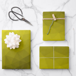 Geometrisch maaspatroon met geel donkerombre gradi inpakpapier vel