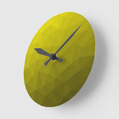 Geometrisch maaspatroon met geel donkerombre gradi ronde klok (Hoek)
