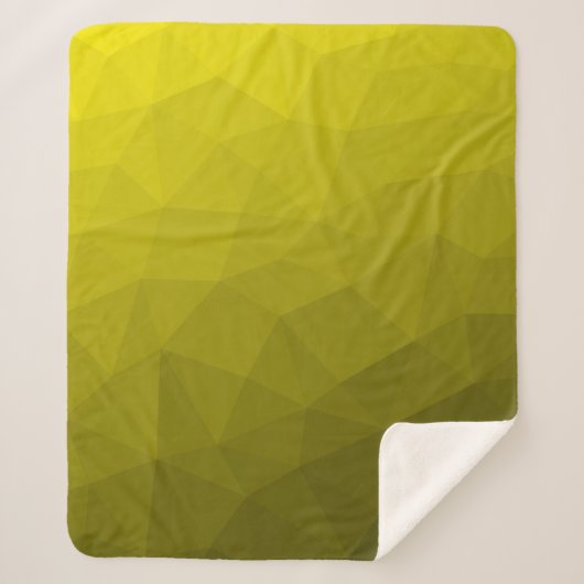 Geometrisch maaspatroon met geel donkerombre gradi sherpa deken (Voorkant)