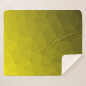 Geometrisch maaspatroon met geel donkerombre gradi sherpa deken (Voorkant (horizontaal))