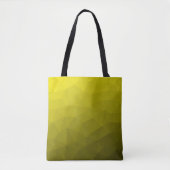 Geometrisch maaspatroon met geel donkerombre gradi tote bag (Voorkant)