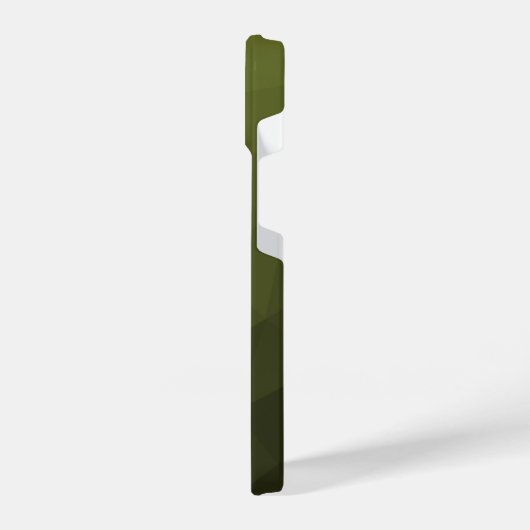 Geometrisch maaspatroon met groene gradiënt van he iPhone hoesje (Linkerkant)