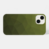 Geometrisch maaspatroon met groene gradiënt van he iPhone hoesje (Achterkant horizontaal)