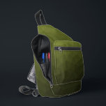 Geometrisch maaspatroon met groene gradiënt van he sling bag<br><div class="desc">Leger groene gradiënt geometrisch mesh patroon Gedrukte tas. Cool mode accessoire tas voor iedereen. Driehoek geometrisch gaas met licht tot donker Army groen ombre gradiënt ontwerp.</div>