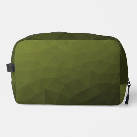 Geometrisch maaspatroon met groene gradiënt van he toilettasje (Voorkant)