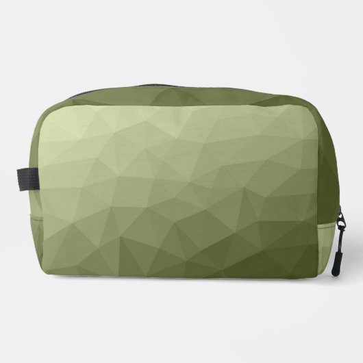 Geometrisch maaspatroon met groene gradiënt van he toilettasje (Voorkant)