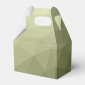 Geometrisch maaspatroon van de lichte groene gradi bedankdoosjes (Achterkant)