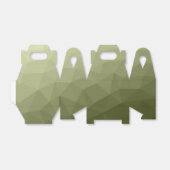 Geometrisch maaspatroon van de lichte groene gradi bedankdoosjes (Uitgevouwen)