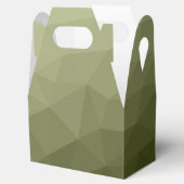 Geometrisch maaspatroon van de lichte groene gradi bedankdoosjes (Geopend)