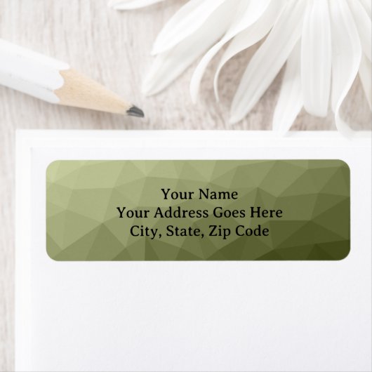 Geometrisch maaspatroon van de lichte groene gradi etiket (Insitu)