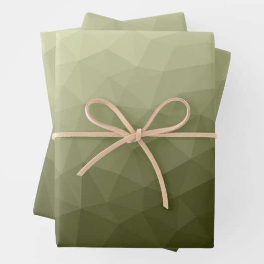 Geometrisch maaspatroon van de lichte groene gradi inpakpapier vel (In situ)