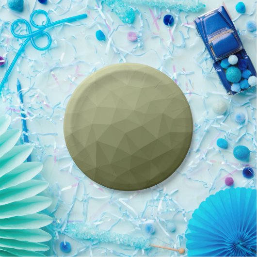 Geometrisch maaspatroon van de lichte groene gradi papieren bordje (Feest)