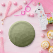 Geometrisch maaspatroon van de lichte groene gradi papieren bordje (Feest)