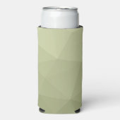 Geometrisch maaspatroon van de lichte groene gradi seltzer blikjeskoeler (Seltzer Voorkant)