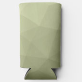 Geometrisch maaspatroon van de lichte groene gradi seltzer blikjeskoeler (Voorkant)