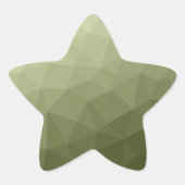 Geometrisch maaspatroon van de lichte groene gradi ster sticker (Voorkant)