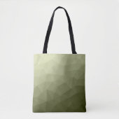 Geometrisch maaspatroon van de lichte groene gradi tote bag (Voorkant)