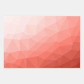 Geometrisch maasvormpatroon koraal roos inpakpapier vel (Voorkant 2)