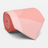 Geometrisch maasvormpatroon koraal roos stropdas (Opgerold)
