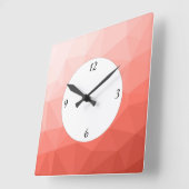 Geometrisch maasvormpatroon koraal roos vierkante klok (Hoek)