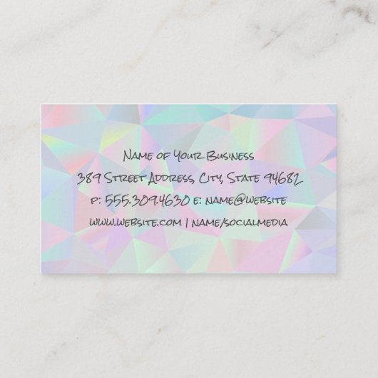 Geometrisch | Makeup-penselen Glitter Drip | Spark Visitekaartje (Achterkant)