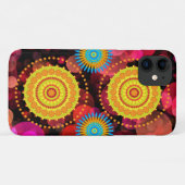 Geometrisch Mandala geel cirkelontwerp Case-Mate iPhone Case (Achterkant (horizontaal))