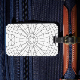 Geometrisch Mandala Patroon Bagagelabel