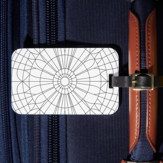 Geometrisch Mandala Patroon Bagagelabel (Voorkant Insitu 4)