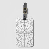 Geometrisch Mandala Patroon Bagagelabel (Voorkant (verticaal))