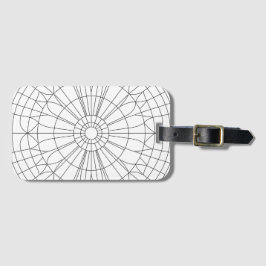 Geometrisch Mandala Patroon Bagagelabel