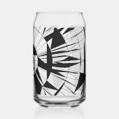 Geometrisch Mandala Patroon Blikvorm Glas (Achterkant)